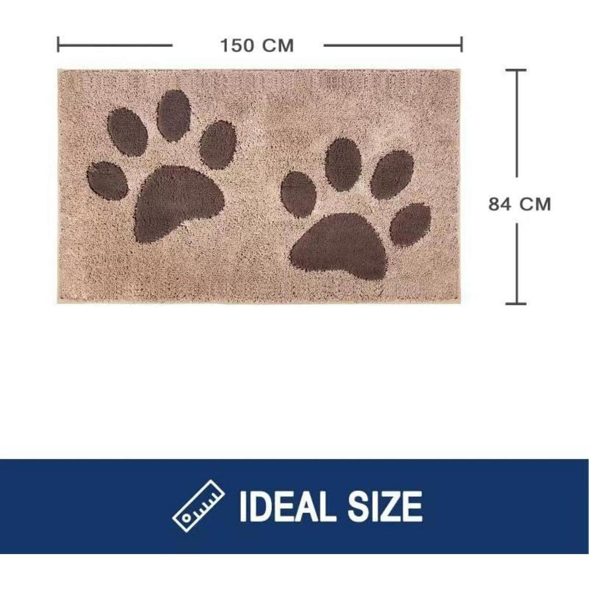 Waschbare Fußmatte 84x150 cm – Schmutzfangmatte für Innen & Eingang