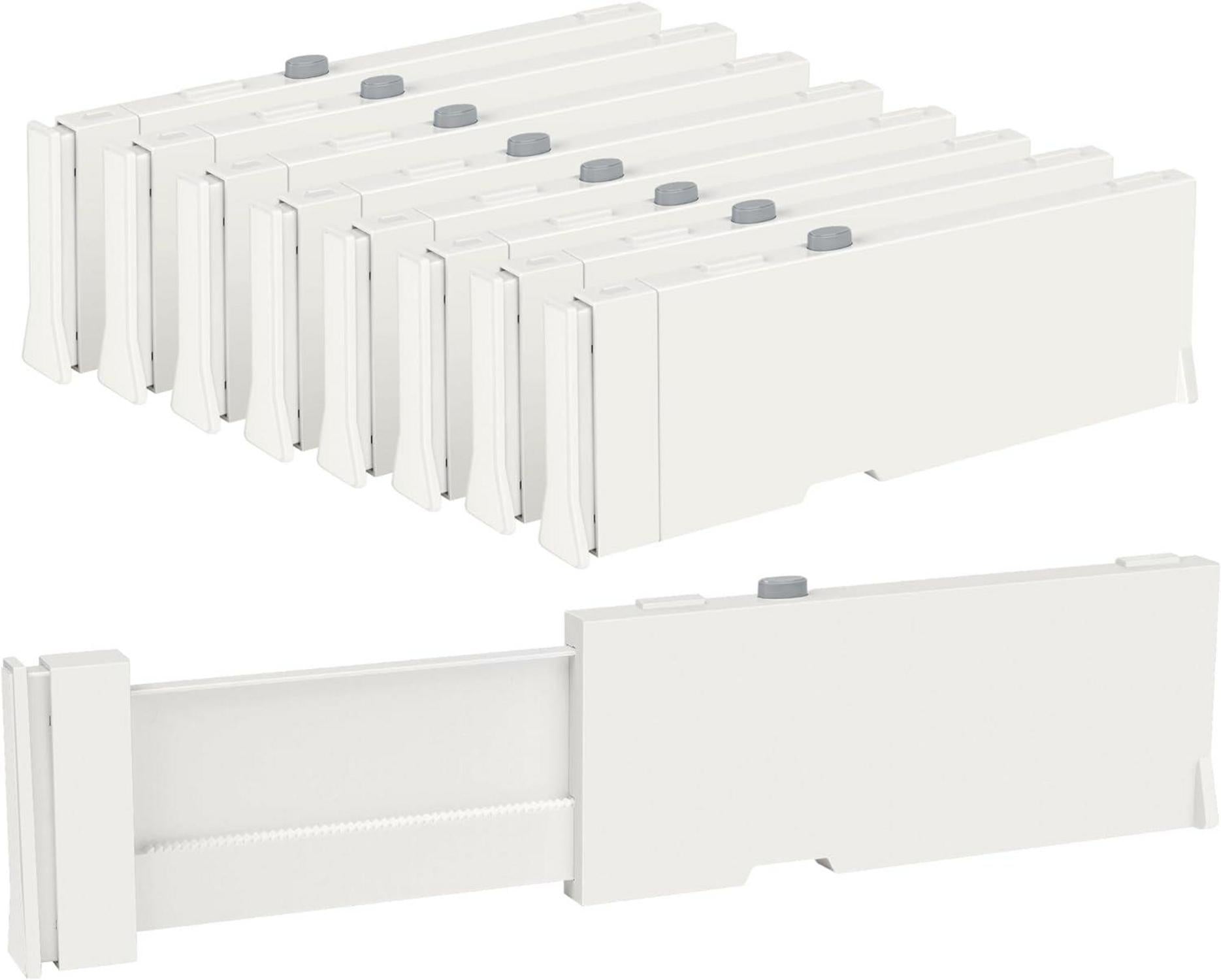 Verstellbare Schubladenteiler Set aus Kunststoff