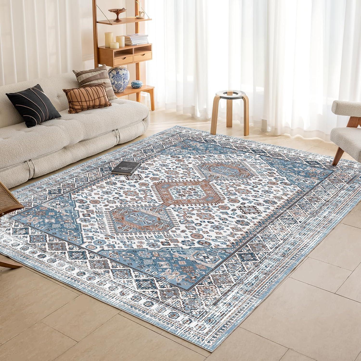 Waschbarer Orientalischer Teppich Weiches Material 80x150cm