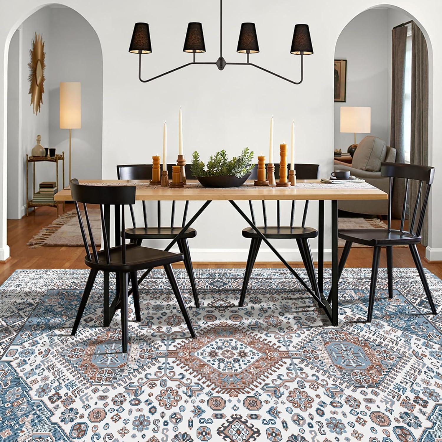 Waschbarer Orientalischer Teppich Weiches Material 80x150cm