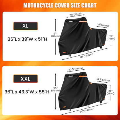 Motorradabdeckung 420D wasserdicht strapazierfähig Touring-Modelle
