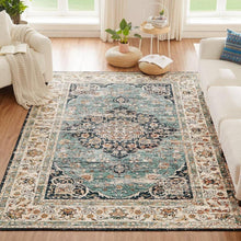 Waschbarer Vintage Oriental Teppich Kurzflor Groß Rutschfest 200x290CM