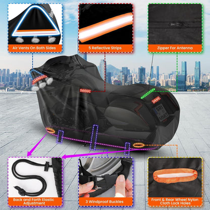 Motorradabdeckung 420D wasserdicht Outdoor UV-Schutz (1XL