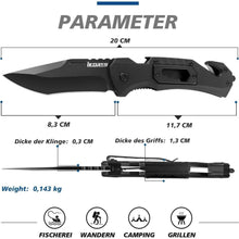 Premium Klappmesser 20cm Einhandmesser Aluminium-Griff