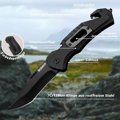 Premium Klappmesser 20cm Einhandmesser Aluminium-Griff