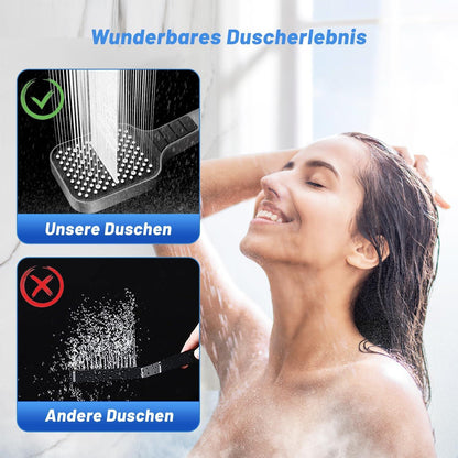 VEHHE Duschkopf Regendusche 7 Strahlarten Wassersparend Grau