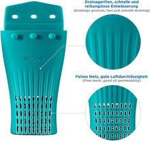Edelstahl Reinigungsperlen mit Grün Silikon Aufbewahrung für