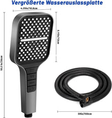 VEHHE Duschkopf 7 Strahlarten Wassersparend Regendusche mit