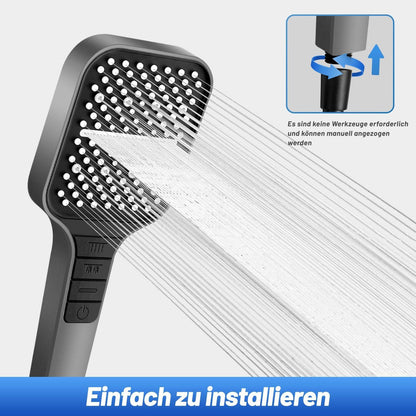 Duschkopf mit 1.5M Schlauch 7 Strahlarten Wassersparend Regendusche