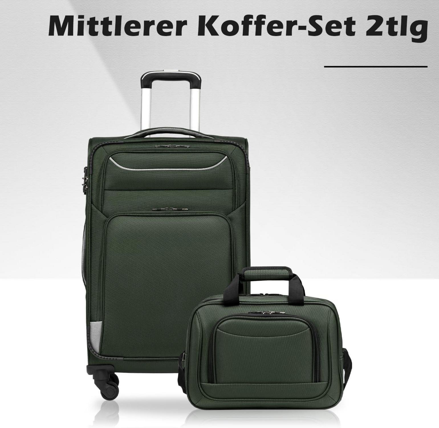 COOLIFE Koffer Trolley 4 Rollen Handgepäck TSA-Schloss Set