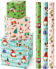 Weihnachtswichtel Geschenkpapierrollen 3 Rollen 43,2 x 304,8 cm