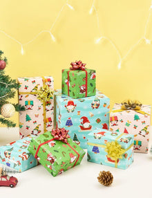 Geschenkpapierrollen Weihnachtszwerg 3 Rollen 43,2x304,8cm