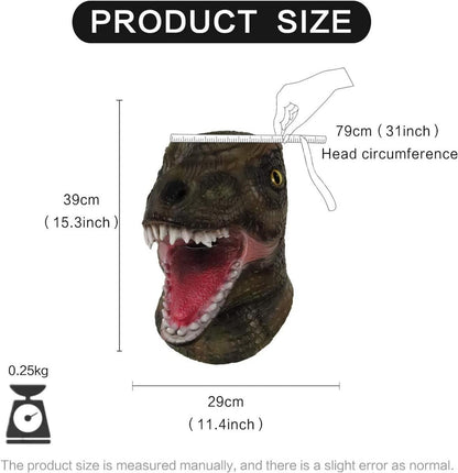 Gelbe Dinosaurier Maske Tyrannosaurus Rex Latex Realistische Tiermaske