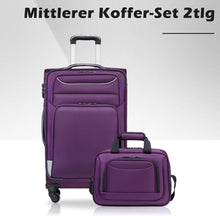 COOLIFE Koffer Set 2tlg Lila+Silber 65x43x28cm 38x26x17cm