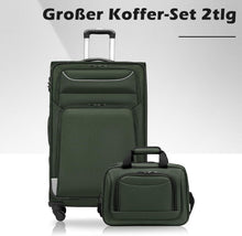 COOLIFE 2tlg Koffer Set 4 Rollen TSA-Schloss Handgepäck