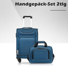 COOLIFE Koffer Trolley Reisekoffer 4 Rollen Stoffkoffer