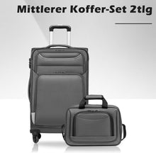 COOLIFE 2tlg Koffer Set Grau TSA-Schloss Mittlerer
