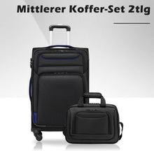 COOLIFE Koffer Trolley Set 2tlg schwarz+blau