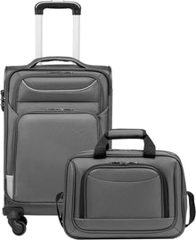 Koffer Trolley Reisekoffer 4 Rollen Stoffkoffer Handgepäck TSA-Schloss