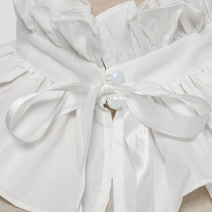 Rüschenkragen im viktorianischen Stil aus Polyester-Seide