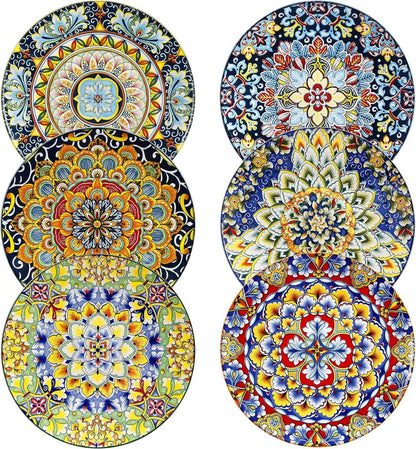 Boho Keramik Teller Set 6er SIMI Dessertteller Porzellan Eignung