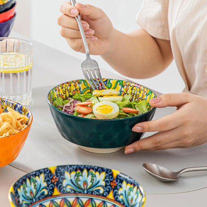Suppenschalen 6 Personen Steinzeug Salatschüssel Set Ramen Pasta