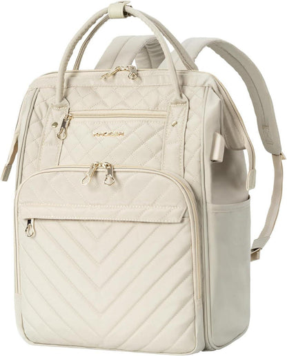 Laptop-Rucksack 17 Zoll Business Reiserucksack Wasserdicht RFID Beige