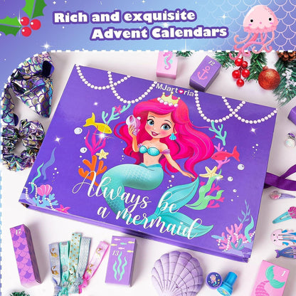 Mädchen Adventskalender 2024 Meerjungfrauen Schmuck