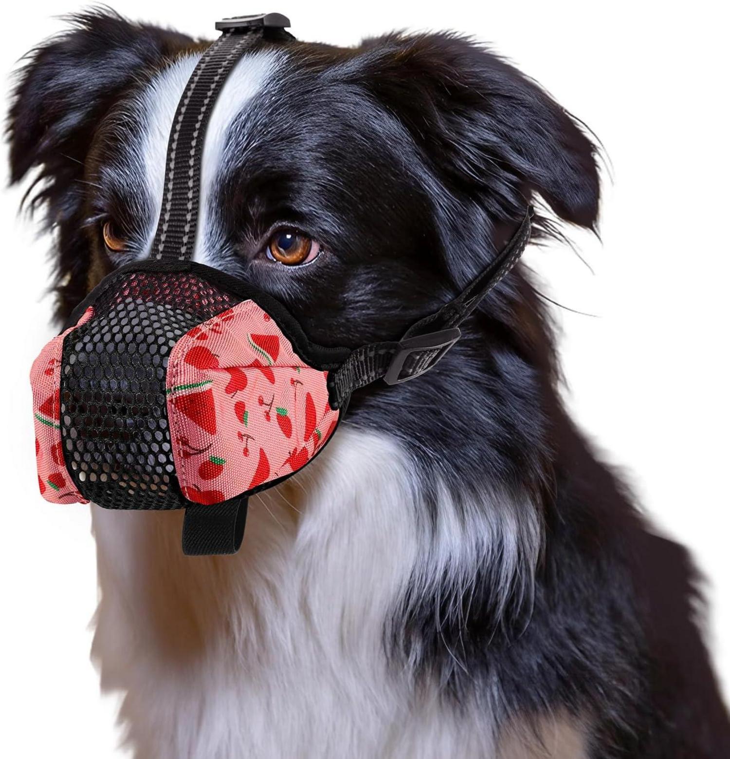 Maulkorb für Hunde mit verstellbarem Atmungsaktivem Mesh