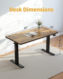 Höhenverstellbarer Elektrischer Schreibtisch 152x60cm