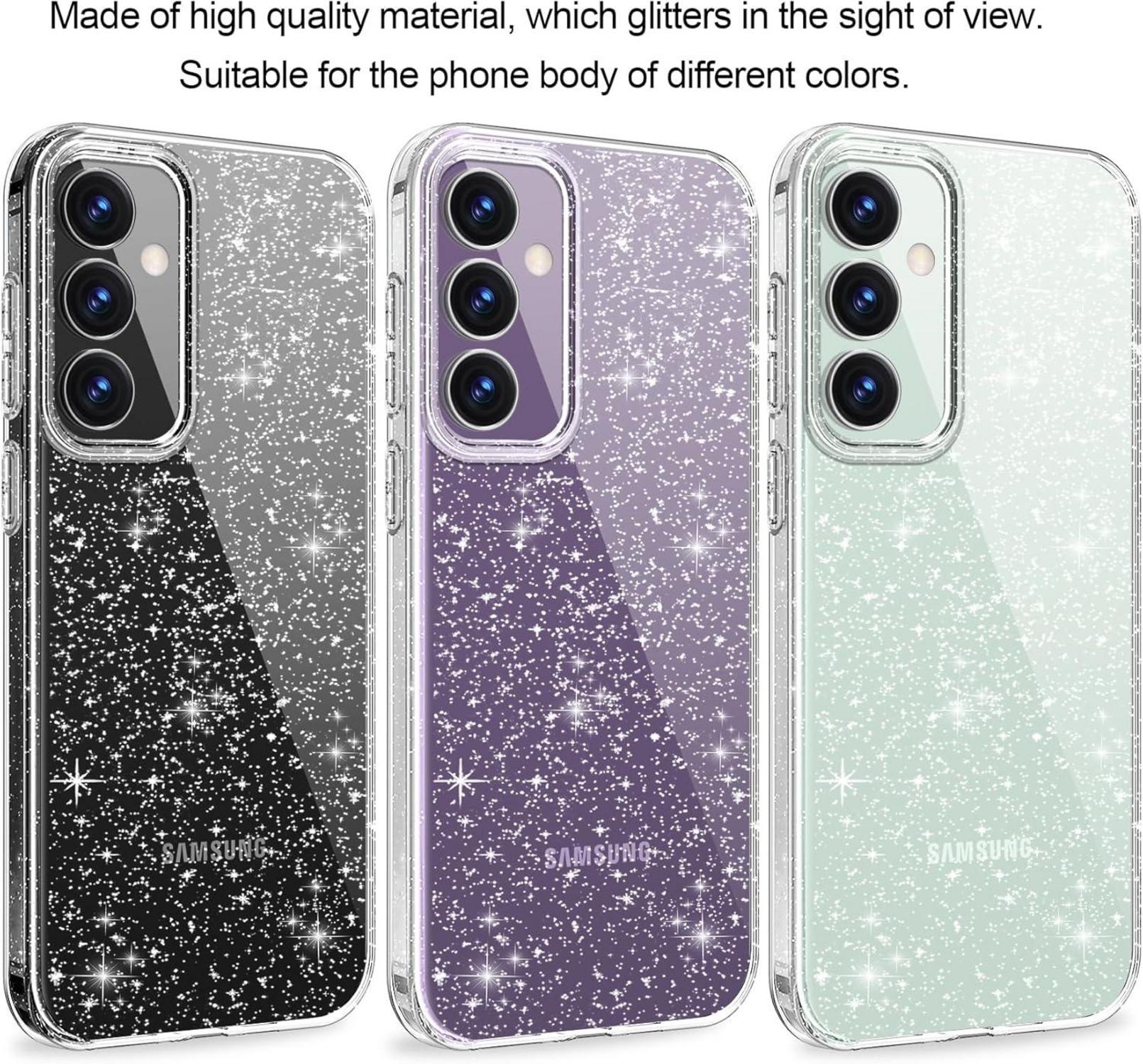 Glitzer Handyhülle Samsung Galaxy S23 FE 5G Transparent Silikon Case Anti-Yellowing