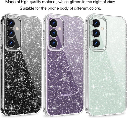 Glitzer Handyhülle Samsung Galaxy S23 FE 5G Transparent Silikon Case Anti-Yellowing
