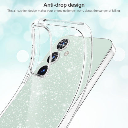 Glitzer Handyhülle Samsung Galaxy S23 FE 5G Transparent Silikon Case Anti-Yellowing