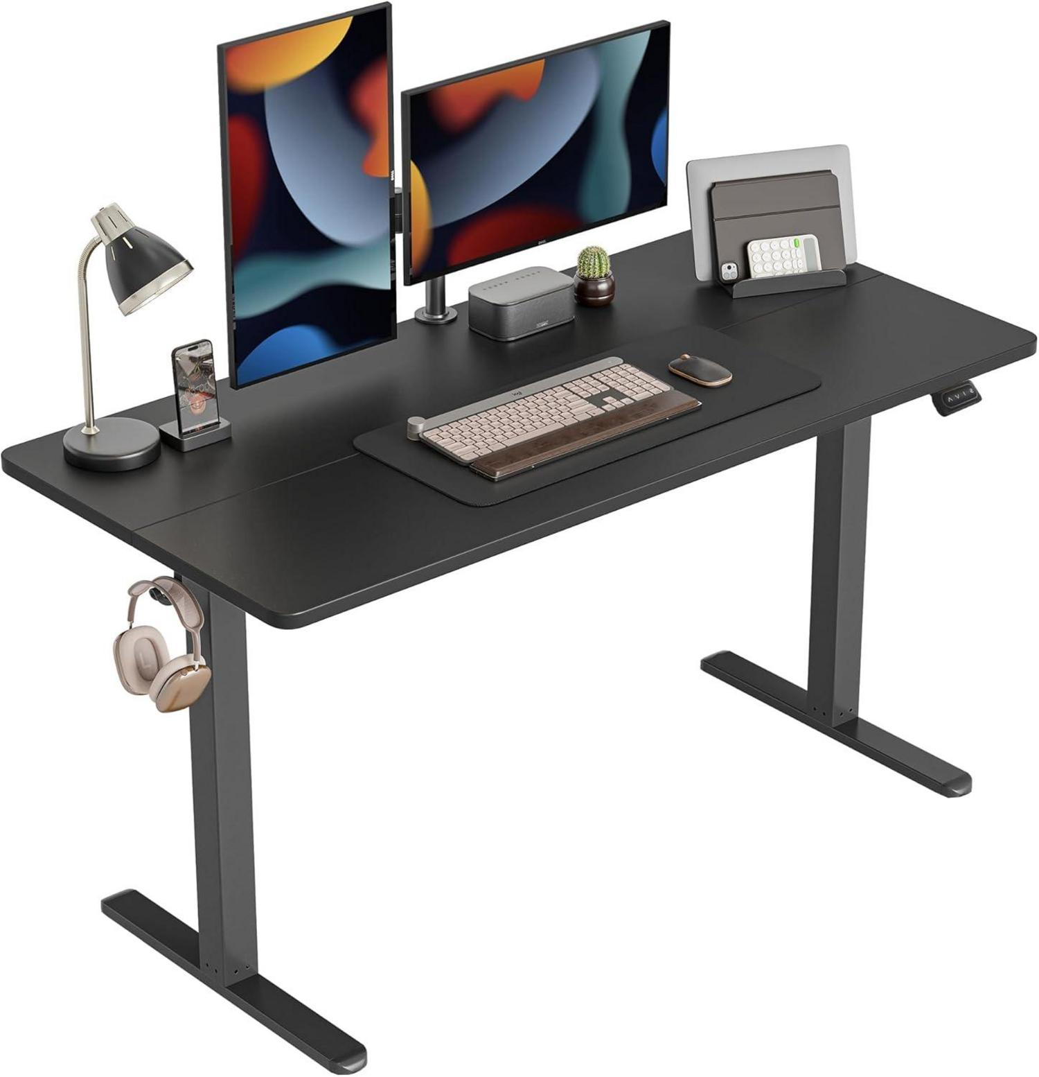 Elektrischer Stehpult Schreibtisch Höhenverstellbar 152x60 cm Schwarz