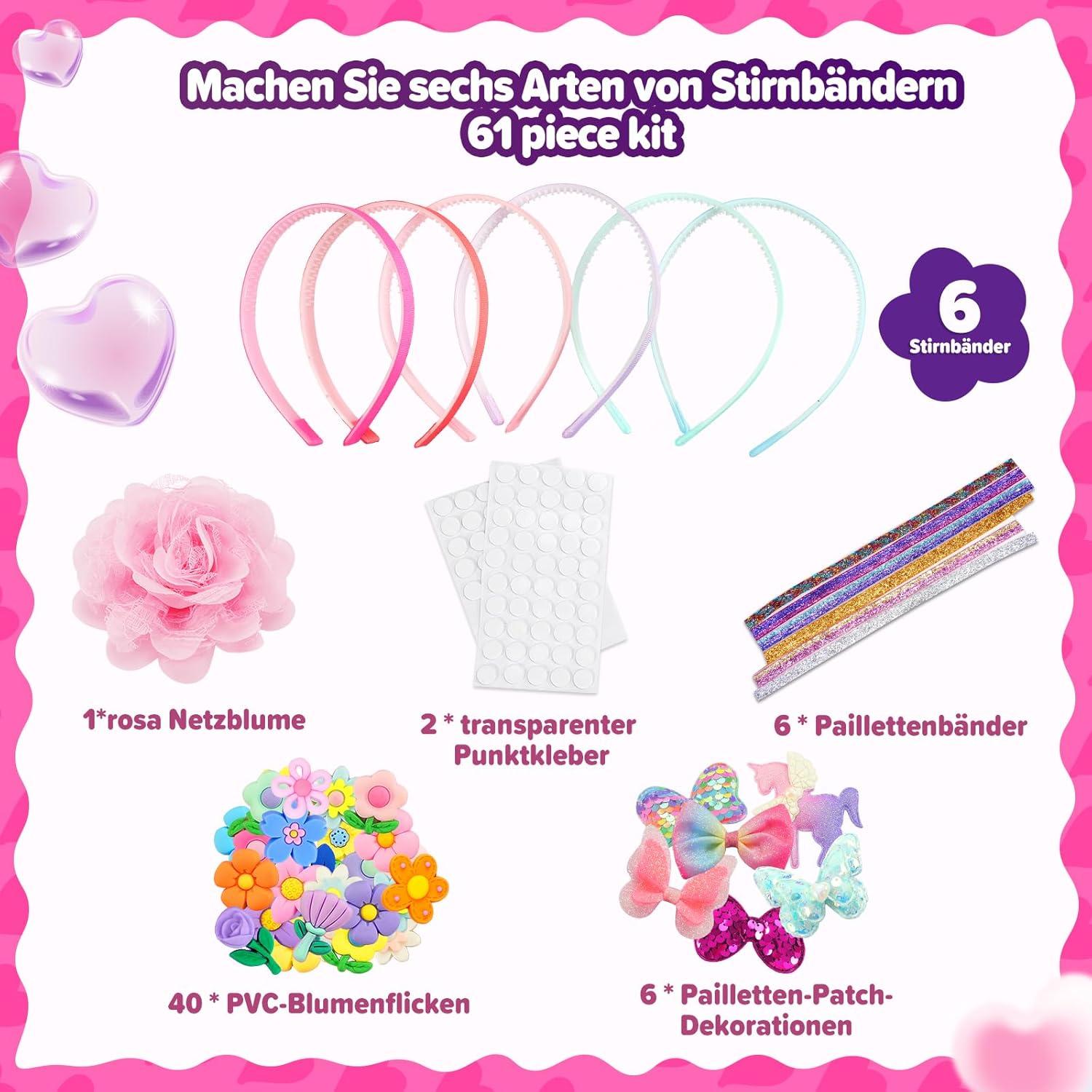 Dusor Haarreifen Mädchen DIY Bastelset Geschenk 6 8 Jahre