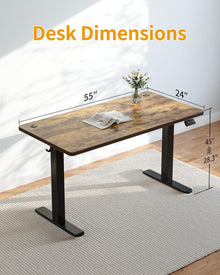Höhenverstellbarer elektrischer Schreibtisch 140x60cm
