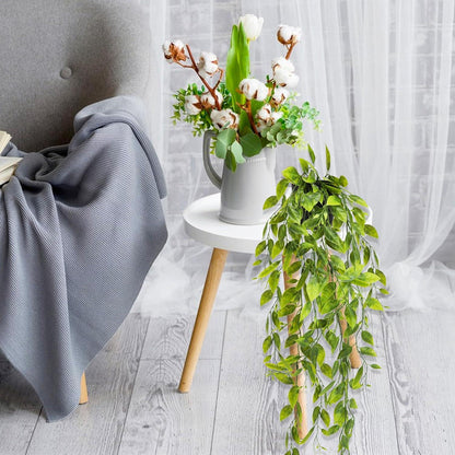 Künstliche Hängepflanzen Set 65cm Topf Deko Kunstpflanzen Grünpflanze