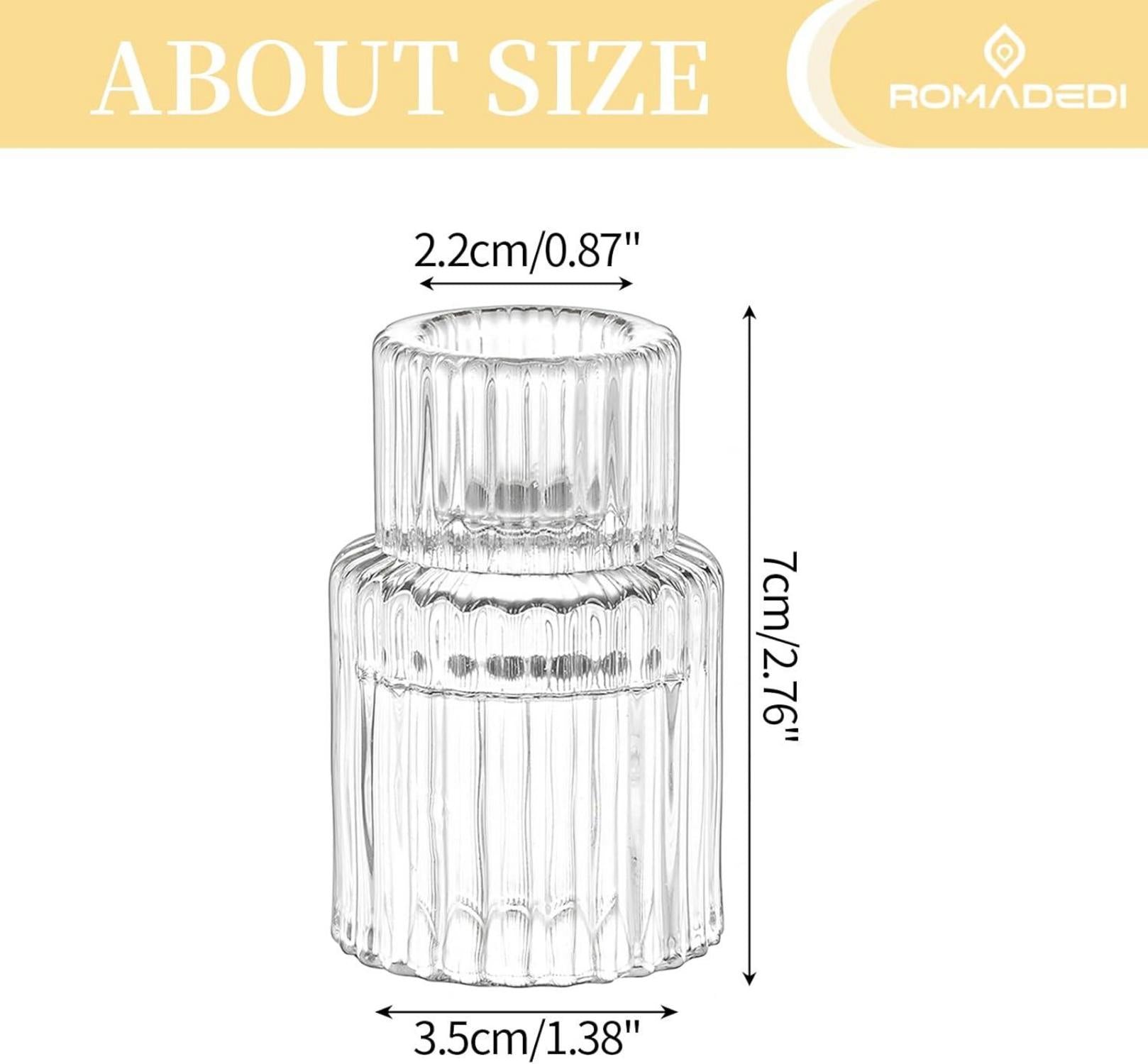 Glas Kerzenhalter Stabkerzen 10er Set Hochzeit Party Weihnachten