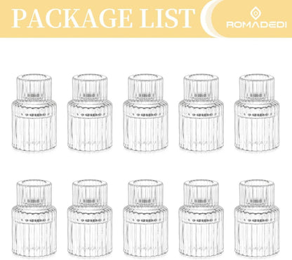 10er Set Glas Kerzenhalter für Stabkerzen Hochzeit Party Deko