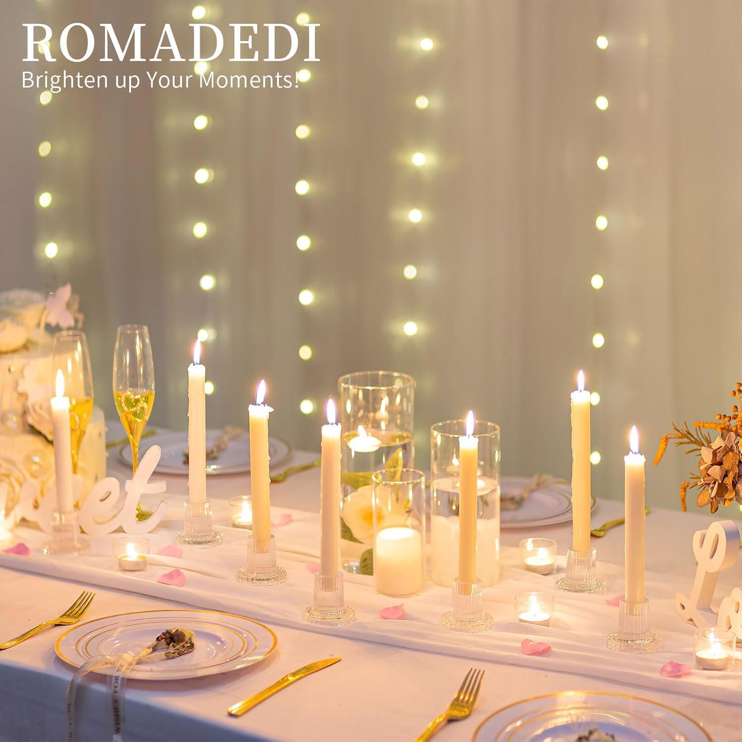 Glas Kerzenhalter Stabkerzen 20er Set Klein Hochzeit Weihnachten Party