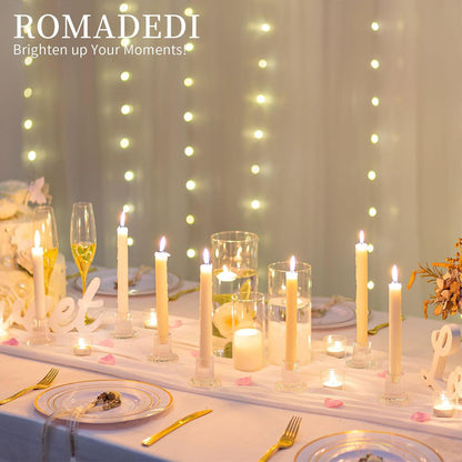 Glas Kerzenhalter Stabkerzen 20er Set Klein Hochzeit Weihnachten Party