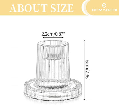 Glas Kerzenhalter Stabkerzen 20er Set Hochzeit Weihnachten Tischdeko