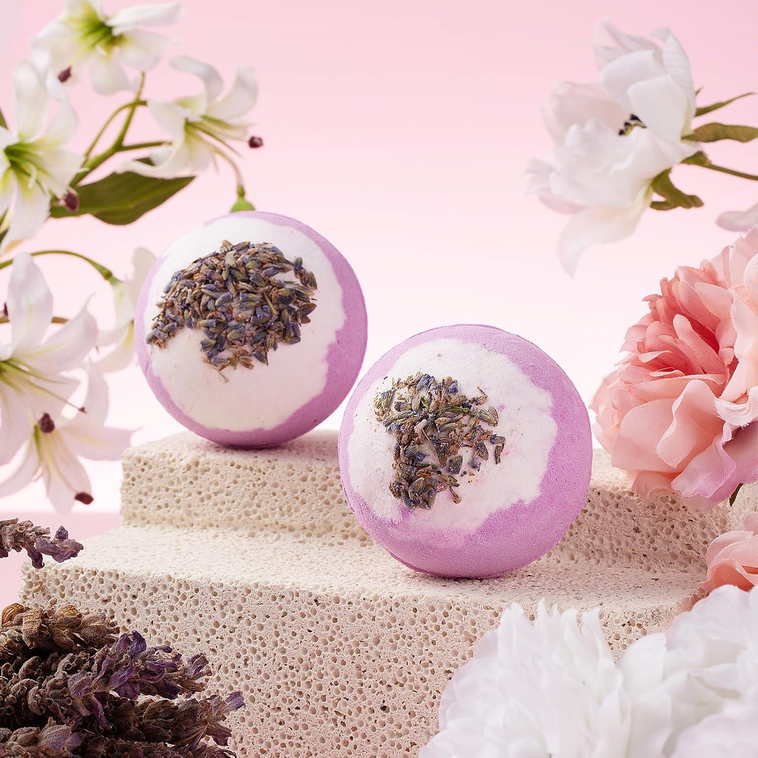 Bad-Geschenk-Set für Frauen, Badeset mit Duftkerze, Badewannen-Accessoires