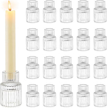 Glas Kerzenhalter Stabkerzen 20er Set Hochzeit Party Weihnachten