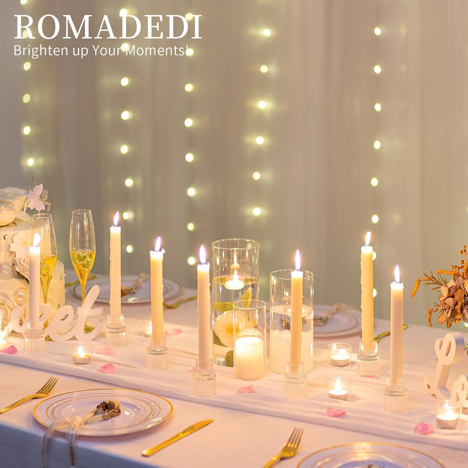 Glas Kerzenhalter Stabkerzen 20er Set Hochzeit Party Weihnachten