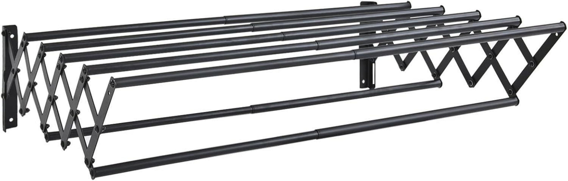 Wäscheständer Wandmontage ausziehbar mit 7 Stangen platzsparend