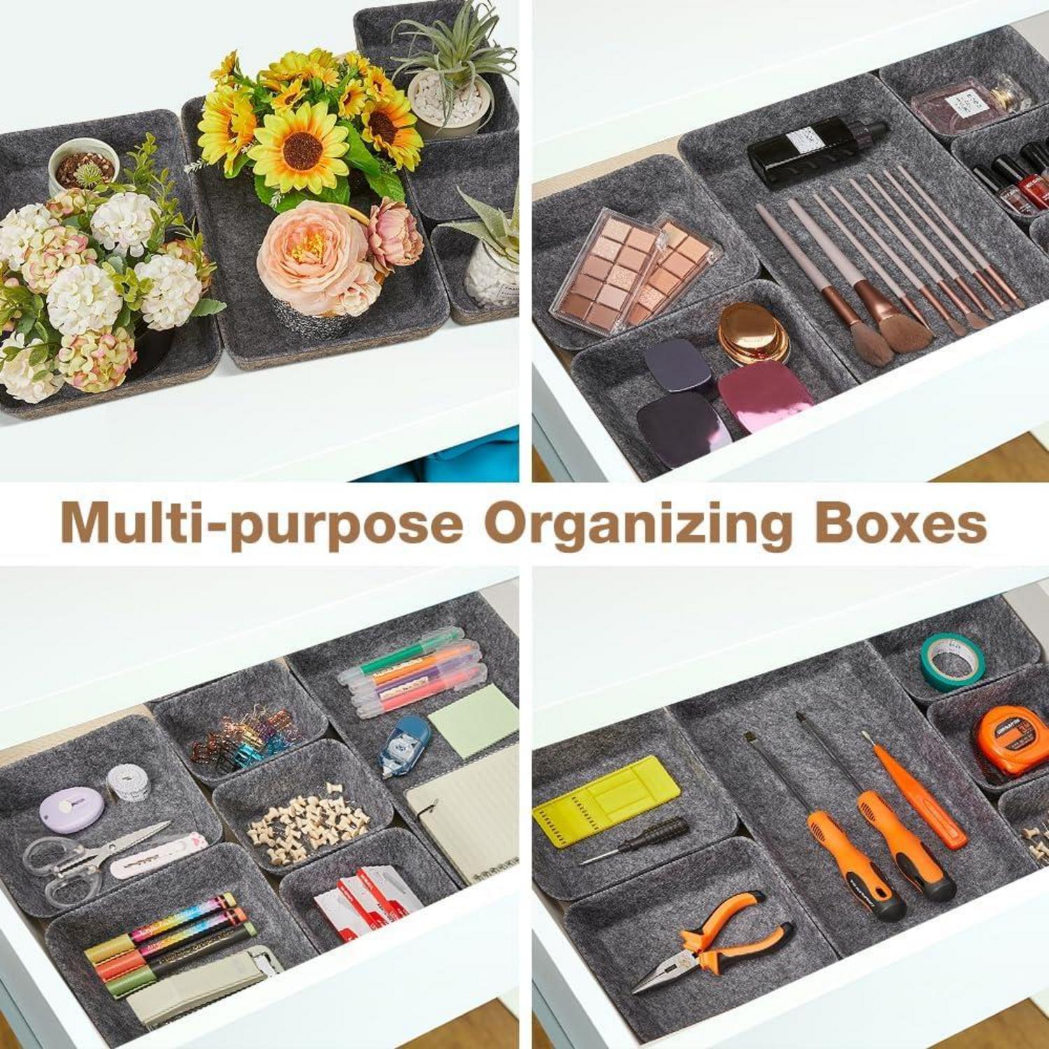 Filz Schubladen Organizer Set 14-teilig Ordnungssystem Büro