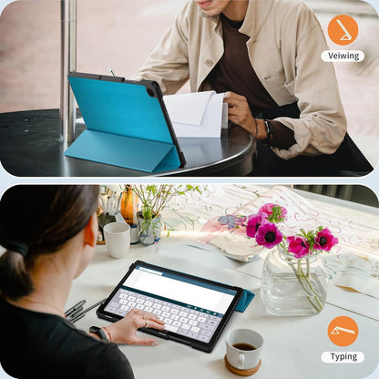 EasyAcc Samsung Galaxy Tab A9+ Plus 11 Zoll 2023 Hülle Ultradünn Pfauenblau