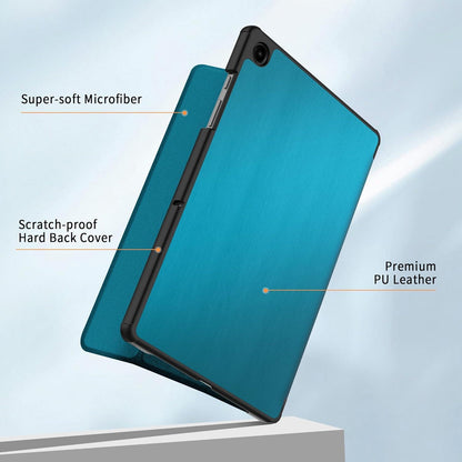 Hülle Samsung Galaxy Tab A9+ A9 Plus 11 Zoll 2023 PU Leder Pfauenblau