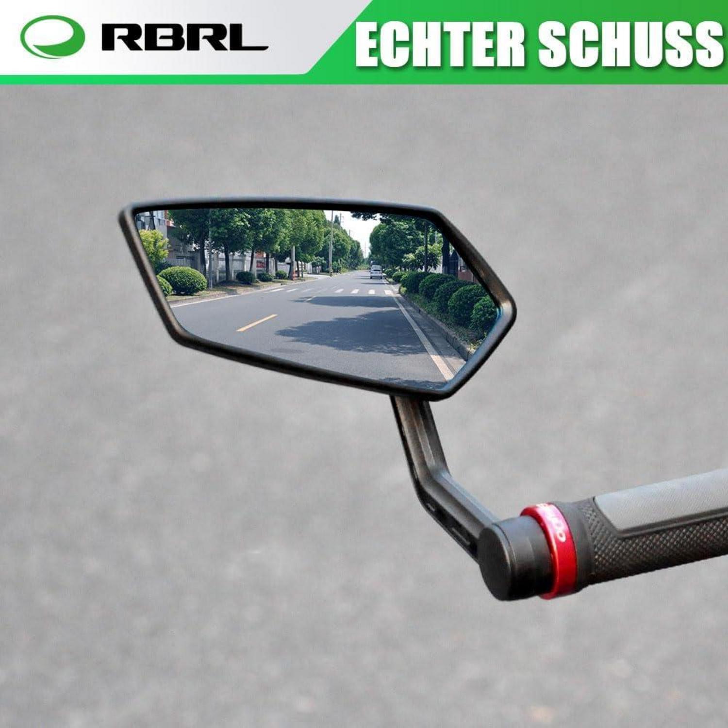 Fahrradspiegel Rückspiegel 360° einstellbar HD Blaulicht Sicher für